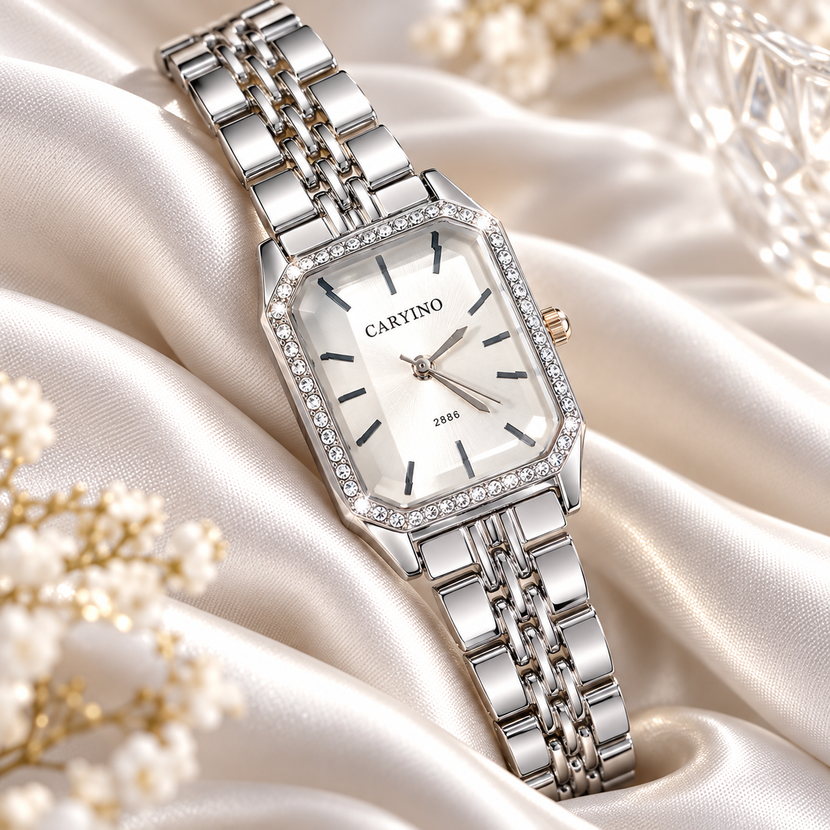 CARYINO – Crystal Elegance Pearl White