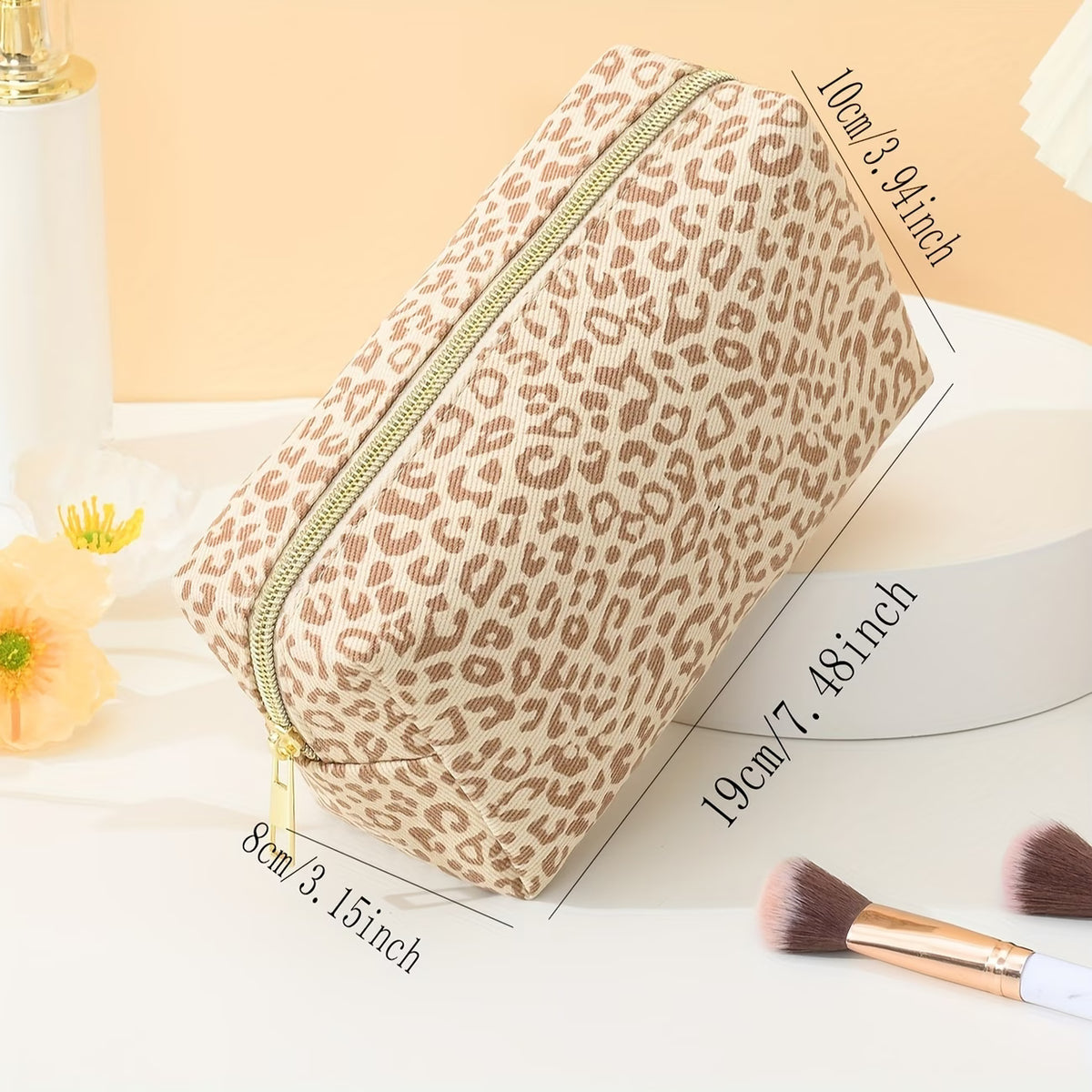 Leopard Beige – ženski neseser